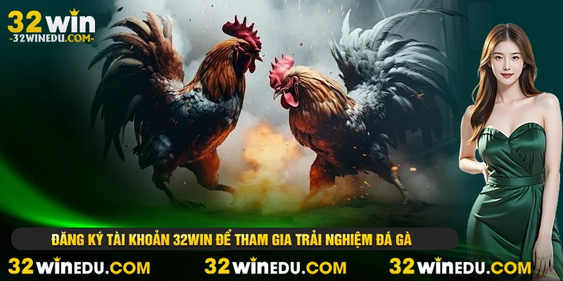 Đăng ký tài khoản 32win để tham gia trải nghiệm đá gà